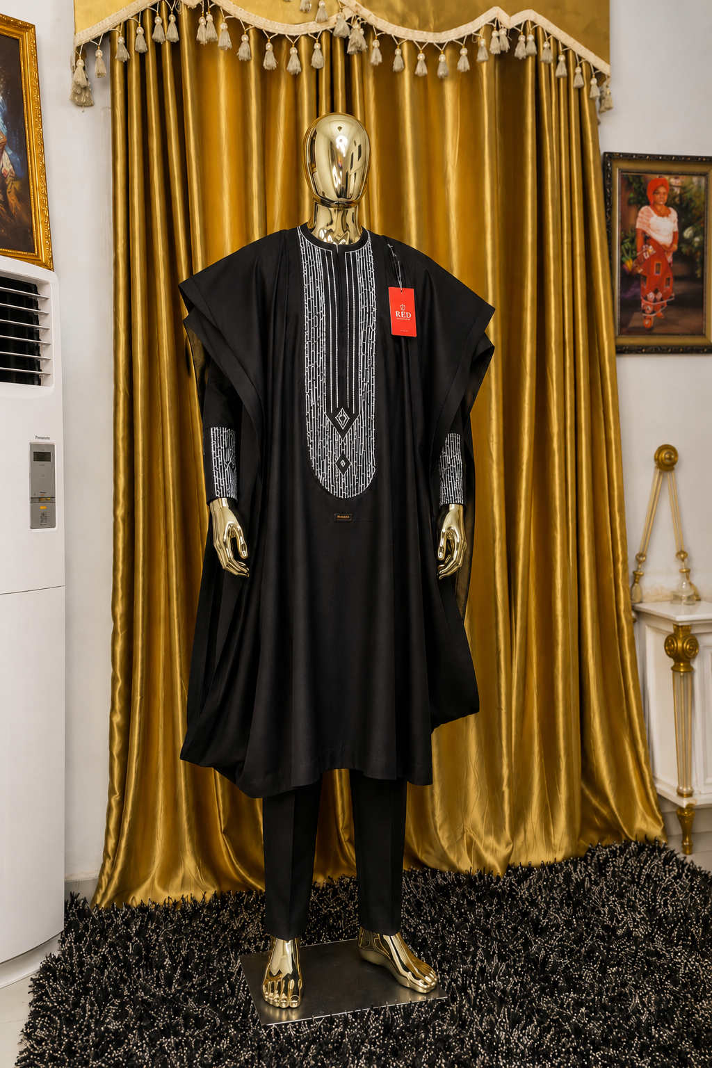 Red Fashion signature men native outfit